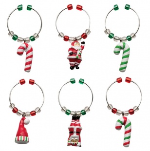 Christmas Wine Charms